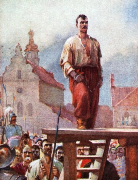 Остап подымается на эшафот.